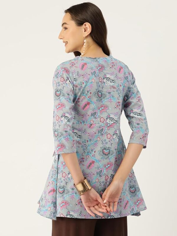 Feranoid Floral Print Angrakha Kurti