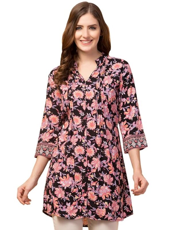 Hive91 Casual Regular Sleeves Printed Women Multicolor Top