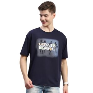 Monte Carlo Mens Printed Round Neck Half Sleeve Till 5XL