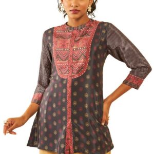 Soch Womens Muslin Blend Abstract Print Tunic