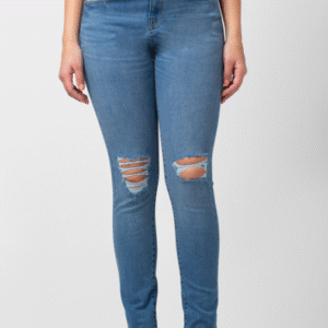 SPYKAR Adora Skinny Fit Mildly Distressed Light Fade Cotton Jeans