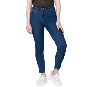 Spykar Women Mid Blue Cotton Super Skinny Ankle Length Jeans Alexa