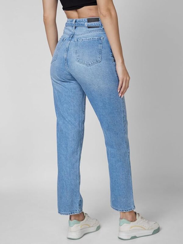 SPYKAR Women Straight Fit High‑Rise Heavy Fade Jeans