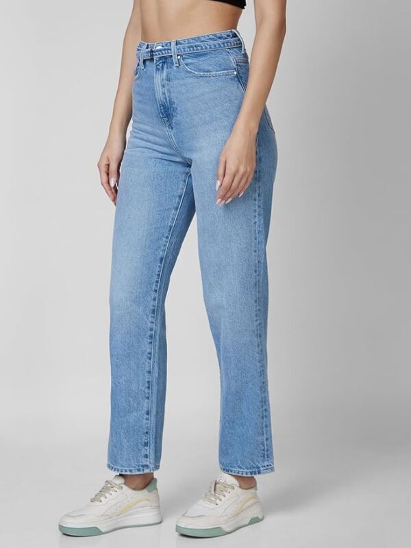 SPYKAR Women Straight Fit High‑Rise Heavy Fade Jeans